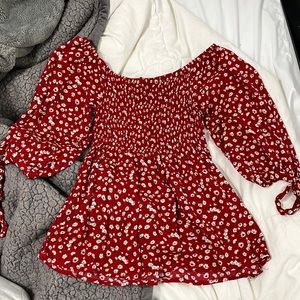 Tie off the shoulder top